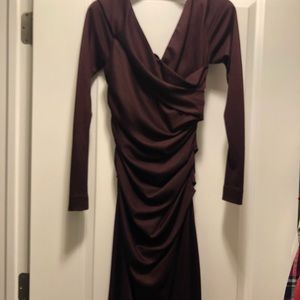 Maroon DVF dress